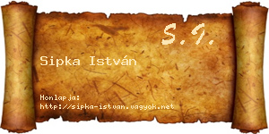 Sipka István névjegykártya