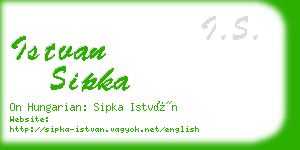 istvan sipka business card